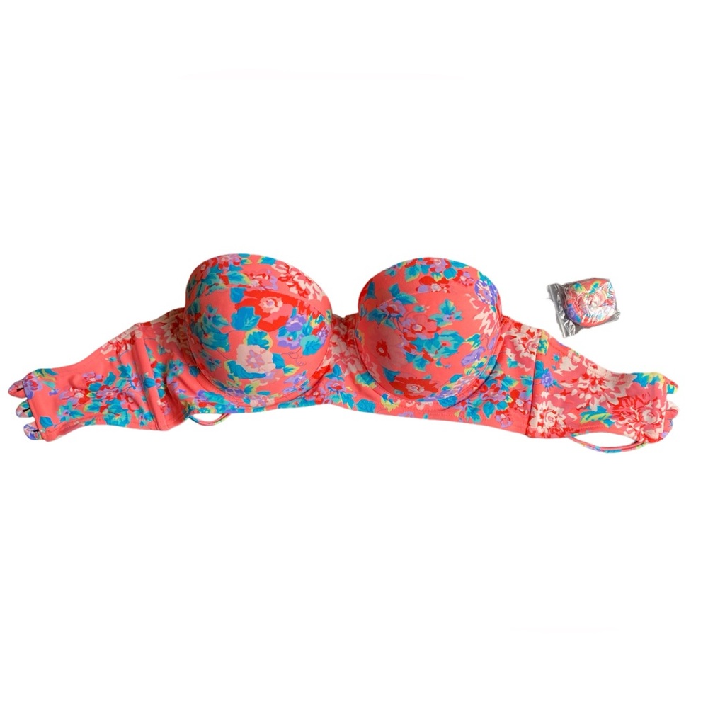 Forever 21 Floral Bikini Top Size Large New